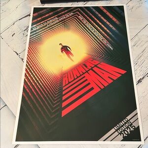 The Running Man Art Print - Red and Yellow